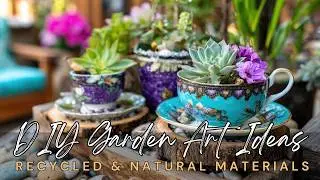 🧩 20 Easy DIY Garden Art Ideas You Can Make with Recycled & Natural Materials