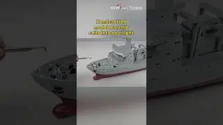 Handcrafted model warship sails into spotlight