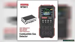 RZ Compoud Gas Monitor LCD Display Rechargeable Multifunction 4 in1 Combustible O2 H2S CO Gas Senso