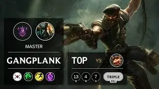 Gangplank Top vs Teemo - KR Master Patch 9.20