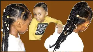 TODDLER/KIDS QUICK & EASY CUTE NATURAL PROTECTIVE HAIR STYLE
