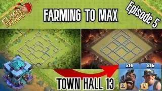 QUEEN CHARGE HYBRID @ TH13- LEVEL 48 WARDEN - FARMING TO MAX TOWN HALL 13 EPISODE 5 - Clash of Clans