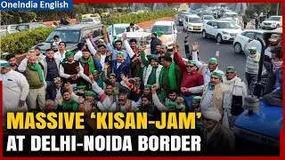 Farmers&rsquo; Protest : Huge jam at Delhi-Noida border as UP farmers march to Parliament | Oneindia News