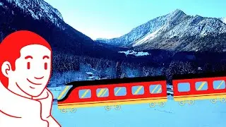 Train ride window view through Bavaria // Winter in Bavaria // Train window view video