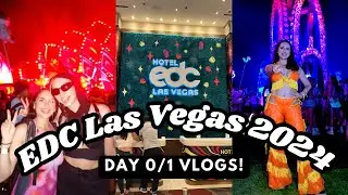 Hotel EDC Check-In, Pre-Party & EDC Las Vegas Day 1 Vlog 🌈