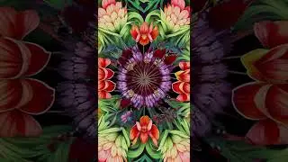 #Part 12 | &ldquo;Calm Patterns: A Floral Kaleidoscope&rdquo; #youtubeshorts #satisfying #flowers #kaleidoscope