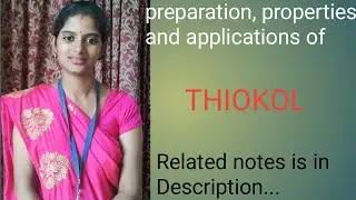 preparation, properties and applications of thiokol/GRP/polysulphide rubber#Elastomer#polymer#