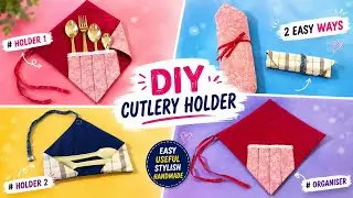 DIY Cutlery Holder | Super Easy Fabric Cutlery Case | DIY Travel Organizers