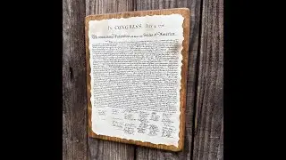 Declaration of Independence Rough Cut Burnt Edge Plaque Production Video