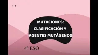 CLASIFICACI&Oacute;N DE LAS MUTACIONES Y AGENTES MUT&Aacute;GENOS 4 ESO