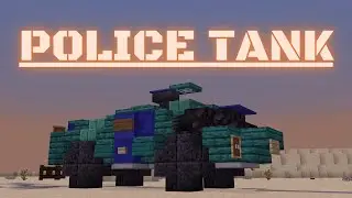 Minecraft: How to build a Police Tank in Minecraft | Minecraft Police Tank Tutorial