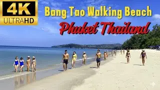 4K HDR | Bang Tao Walking Tour Phuket, Thailand (Daytime here are many people 🇷🇺 ￼ Russia 