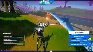 Fortnite T-800 Terminator Skin gameplay Solo win