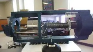 University Physics Lectures, Exp 10 Centripetal Force, Weak Spring, Spinning Bob View