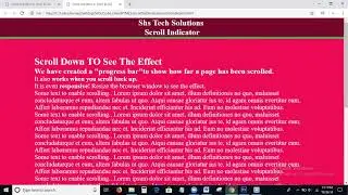 Scroll Indicator | Scroll Indicator In Html Css and JavaScript