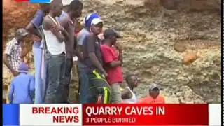 BREAKING NEWS: Walls of Gikindu quarry in Kieni collapse killing one person