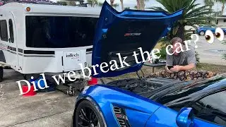 Weekending in PCB&mdash;The Corvette with a trailer hitch had some problems. Did we break it?