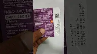 Calpol 650 | Paracetamol | #shorts | #ytshorts | #pharmacywithashim