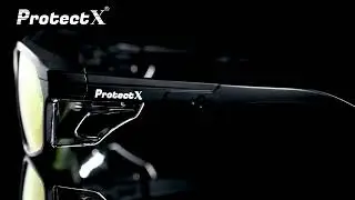 ProtectX Lightweight Classic Style Safety Glasses with Amber Color Anti-Glare Lenses Model 85329-AM