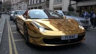 GOLD CHROME Ferrari- Best way to show off!
