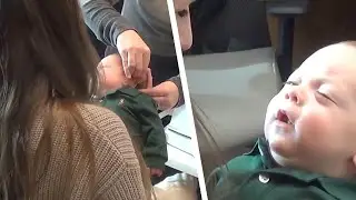 Dopo l'accensione il bambino resta in silenzio. Poi il cuore dei genitori scoppia di gioia!