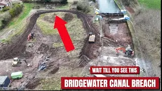 Farmer Is At The BRIDGEWATER CANAL BREACH Doing Something Interesting