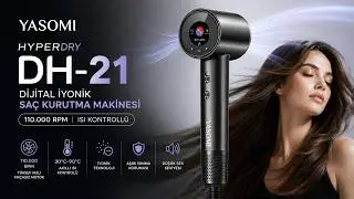 Yasomi DH-21 HyperDry Dijital İyonik Sa&ccedil; Kurutma Makinesi &ndash; 110.000 RPM, Isı Kontroll&uuml;