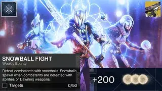 How to get snowball kills quick - EASY 200 Bright Dust - Destiny 2 Dawning 2023