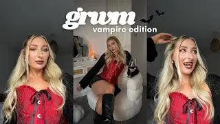 CHAOTIC GRWM | turning myself into a vampire to sit in my living room 🩸🕸️🧛🏻‍♀️