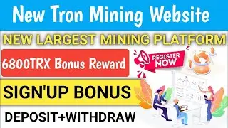 The latest mining and earning methods , register to give 6800trx ,withdrawal certificate is 100℅