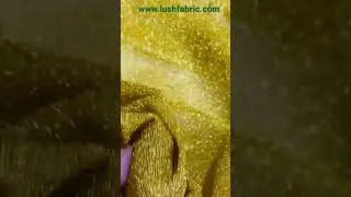 Lightweight Metallic Lurex Fabric Stretch Jersey Material &ndash; Sparkling Gold Glitter &ndash; 150cm wide