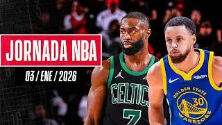 &iexcl;STEPHEN CURRY lidera la victoria de GOLDEN STATE WARRIORS! | Resultados Jornada NBA (03/ene/2025)
