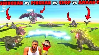 SHINCHAN vs PINCHAN vs CHOP vs AMAAN-T CUSTOM UNITS BATTLE in Animal Revolt Battle Simulator