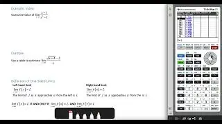 Limits Using a Table of Values