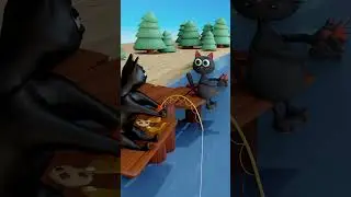 Cat Goes Fishing... Big Mistake!