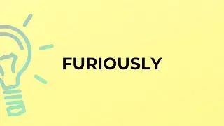What is the meaning of the word FURIOUSLY?