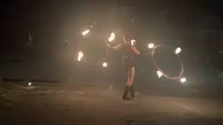 Ilumina Flow Arts | Double Fire Hula Hoops Performance