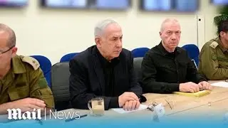 Israeli Defence Minister Yoav Gallant seen with PM Benjamin Netanyahu before getting fired