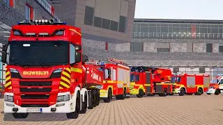 Emergency Call 112 &ndash; Ratingen Swap Body Vehicle & All Firefighters on Duty | Firefighting 4K Ultra
