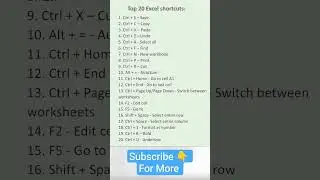 Daily use shortcut key #shortvideo #sapclasses #excel #exceltips #viral