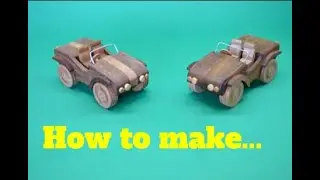 HOW TO MAKE A WOODEN TOY SPORTS CAR FROM RECYCLE WOOD - FREE PLANS.