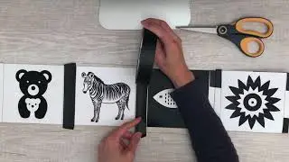 DIY Black and White Accordion Style Contrast Cards