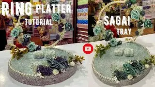 Easy DIY Ring Plate for Sagai 💍✨ | Beautiful Engagement Tray Tutorial at Home! #weddingcrafts #trend