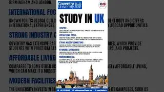 Study In Coventry University - UK