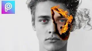 Fire Face Editing | Picsart editing tutorial