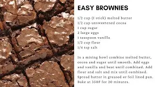Easy Brownies Recipe (One Bowl)