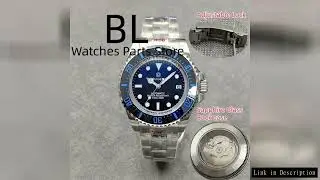 BLIGER 43mm NH35 Dive Men's Watch AR Blue Sapphire Glass Cyclops Sapphire Glass Back Case C3 Luminou