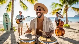 Salsa Sand Serenade: Ocean Waves, Guitar & Latin Beats