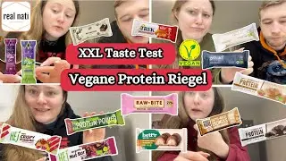 XXL TASTE TEST 🍫 VEGANE PROTEIN & SCHOKO RIEGEL 🌱 Food Review Veganuary 