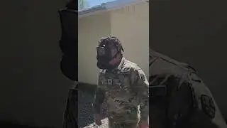 Was it laughing gas? - #armyreserve #army #shorts #gaschamber